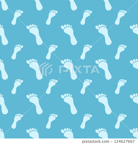 Seamless pattern with kids palm hand and foot prints. Seamless pattern with kids palm hand and foot prints. 124627667