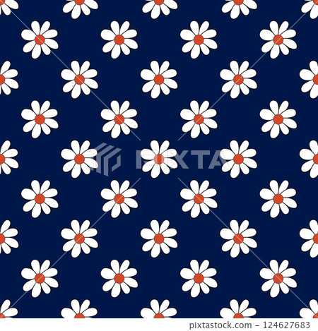 Vector floral pattern with flowers. Vector floral pattern with flowers. 124627683