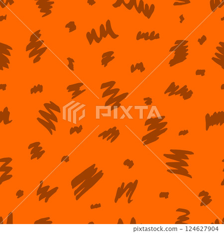 Creative grunge tiger skin seamless pattern. 124627904