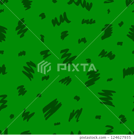 Green grass, herb seamless repeat vector pattern. 124627935