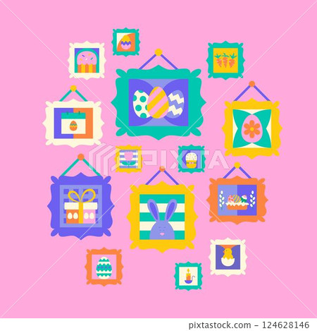 Happy Easter Wall Paintings 124628146