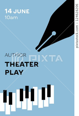 Theater Play Piano Flyer Theater Play Piano Flyer 124628206