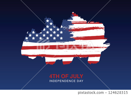USA grunge flag. Independence day of the United States, July 4th. USA grunge flag. Independence day of the United States, July 4th. 124628315