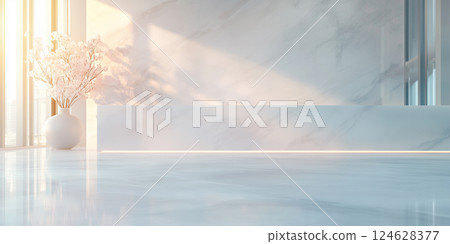 hotel and spa reception design 124628377