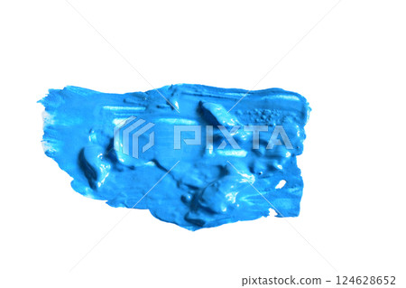 Blue watercolor paint stain Blue watercolor paint stain 124628652