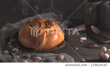 Easter folar with egg Easter folar with egg 124629162