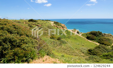 Cliffs view on Lagos, Algarve Cliffs view on Lagos, Algarve 124629244