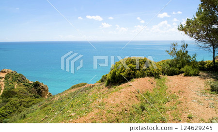 Cliffs view on Lagos, Algarve 124629245