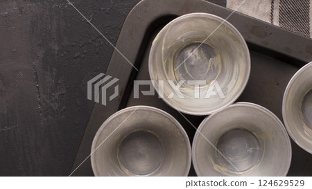 Egg tarts home production ingredients Egg tarts home production ingredients 124629529