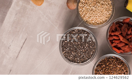 Healthy vegan food Healthy vegan food 124629562