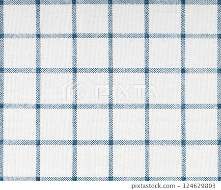 Blue fabric checkered fabric from factory, towel 124629803