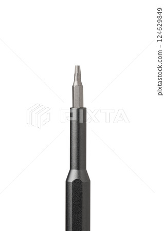 Iron bit with screwdriver on Isolated on white background Iron bit with screwdriver on Isolated on white background 124629849