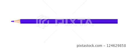 purple, violet colored pencil isolated on white background purple, violet colored pencil isolated on white background 124629858