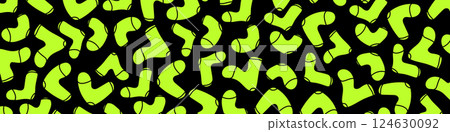 Cartoon socks pattern vector illustration. Background with socks. Cartoon socks pattern vector illustration. Background with socks. 124630092