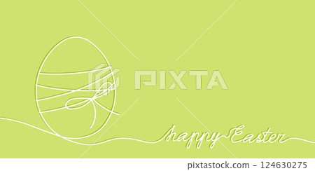 Continuous line drawing of easter egg. Egg line art. Minimalist linear sketch isolated on pastel background. Continuous line drawing of easter egg. Egg line art. Minimalist linear sketch isolated on pastel background. 124630275