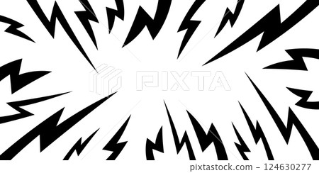 Comic style background with lightning. Abstract vector background. 124630277