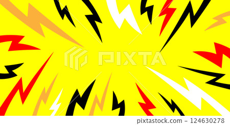 Comic style background with lightning. Abstract vector background. 124630278