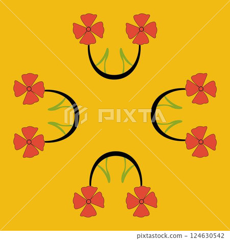 Flowery ornaments abstract background 124630542