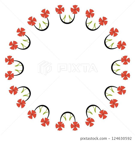 Copyspace made with flowery ornament artistic border Copyspace made with flowery ornament artistic border 124630592