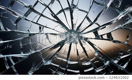 Broken and cracked glass Broken and cracked glass 124631002