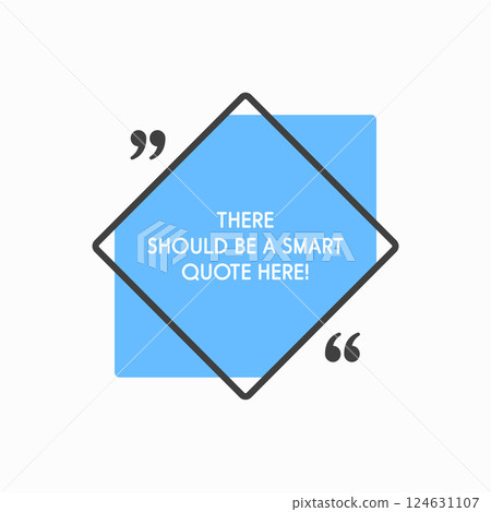 Quote frame, text in brackets, speech bubble 124631107