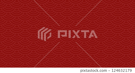 Chinese Traditional Wave Seamless Vector Abstract Pattern Lunar New Year Motif Background Asian Style 124632179