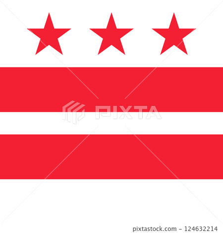 Washington D.C. - square flag Washington D.C. - square flag 124632214