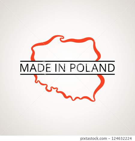 Made in Poland with map 124632224