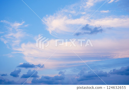 Sky with clouds background 124632655