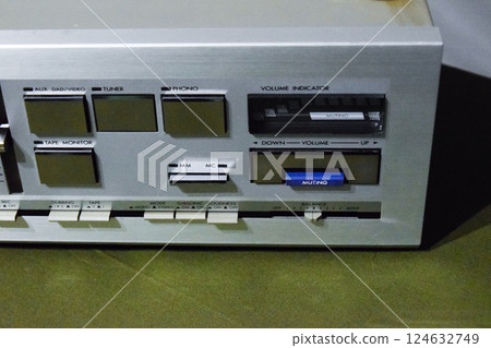jvc ax-50. integrated amplifier sound amplifier class super A. Vintage equipment from the 80s. 124632749
