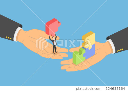3D Isometric Flat Vector Illustration of Challenging Problem Solve , Achieving Business Success Through Decision Making, And Creativity 3D Isometric Flat Vector Illustration of Challenging Problem Solve , Achieving Business Success Through Decision Making, And Creativity 124633164