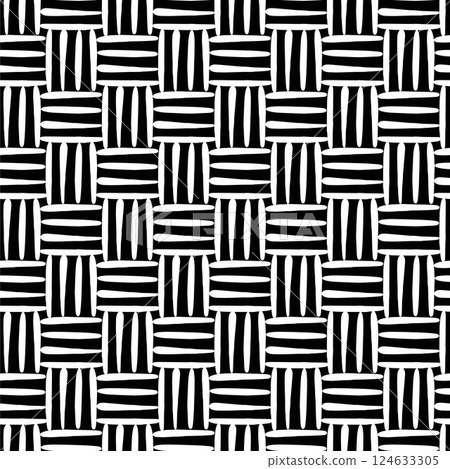 Rattan seamless pattern. Texture of the weave. Vector illustration. 124633305