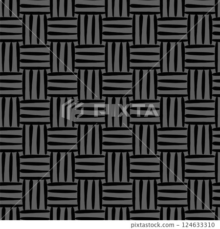 Rattan seamless pattern. Texture of the weave. Vector illustration. 124633310