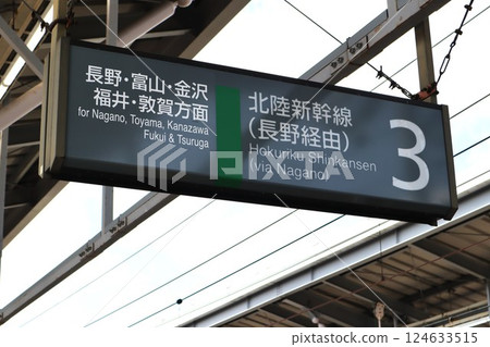 Destination display board at Karuizawa Station on the Hokuriku Shinkansen Destination display board at Karuizawa Station on the Hokuriku Shinkansen 124633515
