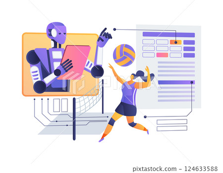 AI-Driven Athlete Personalization abstract concept vector illustration. 124633588