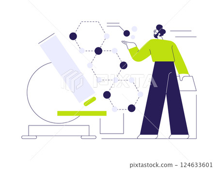 Develop nanomaterial abstract concept vector illustration. Develop nanomaterial abstract concept vector illustration. 124633601