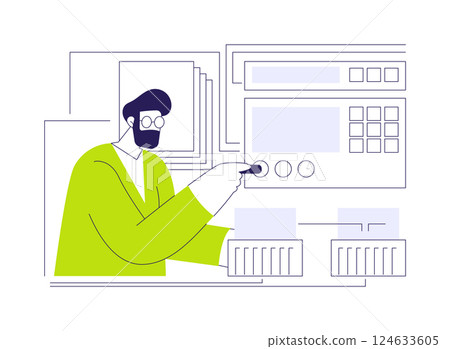 New materials scientific research abstract concept vector illustration. New materials scientific research abstract concept vector illustration. 124633605