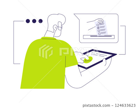 Voting online abstract concept vector illustration. Voting online abstract concept vector illustration. 124633623