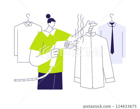 Laundry service abstract concept vector illustration. Laundry service abstract concept vector illustration. 124633675