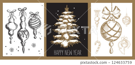 christmas, tree, vector 124633759