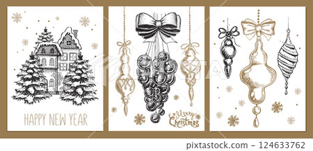 christmas, tree, vector 124633762