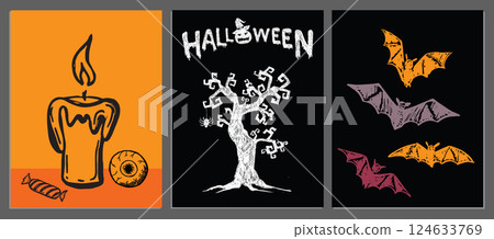 halloween, pumpkin, vector 124633769