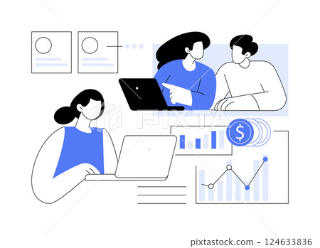 Market research isolated cartoon vector illustrations. 124633836