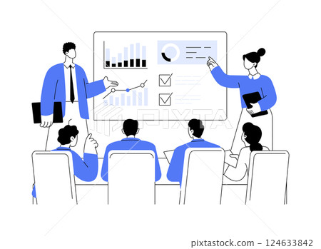Meet stakeholders isolated cartoon vector illustrations. 124633842