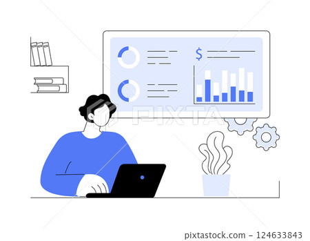 Collecting information isolated cartoon vector illustrations. Collecting information isolated cartoon vector illustrations. 124633843