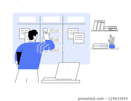Kanban board isolated cartoon vector illustrations. Kanban board isolated cartoon vector illustrations. 124633845
