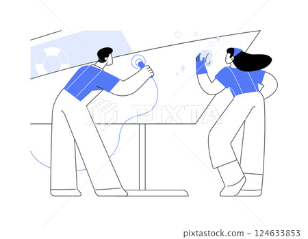 Boat maintenance isolated cartoon vector illustrations. Boat maintenance isolated cartoon vector illustrations. 124633853