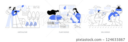 Agriculture studies isolated cartoon vector illustrations set. Agriculture studies isolated cartoon vector illustrations set. 124633867