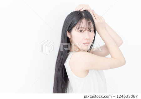 長髮美女圖片 長髮美女圖片 124635067