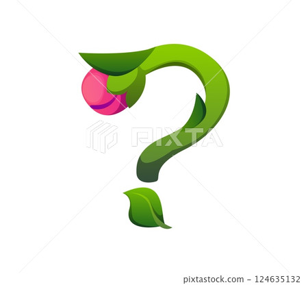 Honey font, flower bud punctuation question mark. Sweet honey harvest type element, beekeeping agriculture vector English typeface punctuation mark. Honey bee farm English alphabet font special symbol Honey font, flower bud punctuation question mark. Sweet honey harvest type element, beekeeping agriculture vector English typeface punctuation mark. Honey bee farm English alphabet font special symbol 124635132